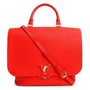 Louis Vuitton Volta Taurillon Leather 2 Way Shoulder Handbag Coquelicot Red
